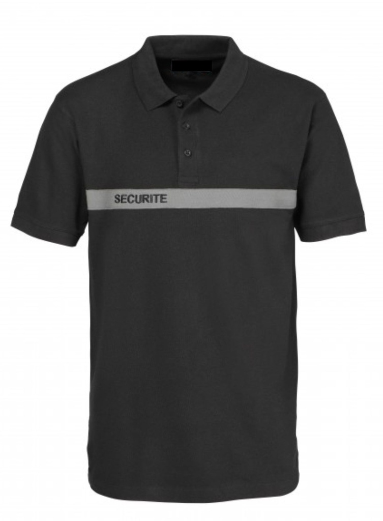 POLO SECURITÉ BANDE GRISE 