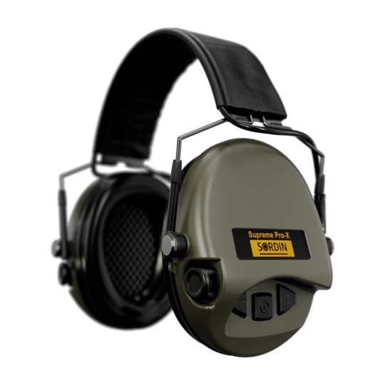 Casque anti-bruit Suprême Pro-X serre-tête cuir noir -sordin