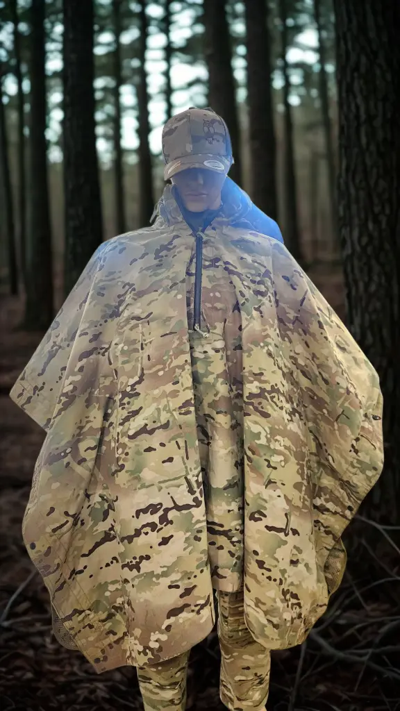 PONCHO DE SURVIE MILITAIRE MULTIFONCTION (Multicam)