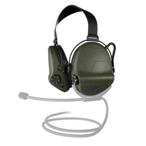 Casque anti-bruit Suprême T2 vert olive serre-nuque tissu noir
