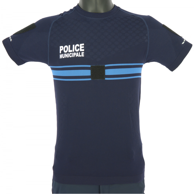 [1524-PM-S] T-SHIRT AIRFLOW SANS COUTURES POLICE MUNICIPALE (S)