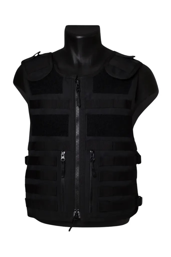 Gilet Tactique ouverture centrale noir (S)