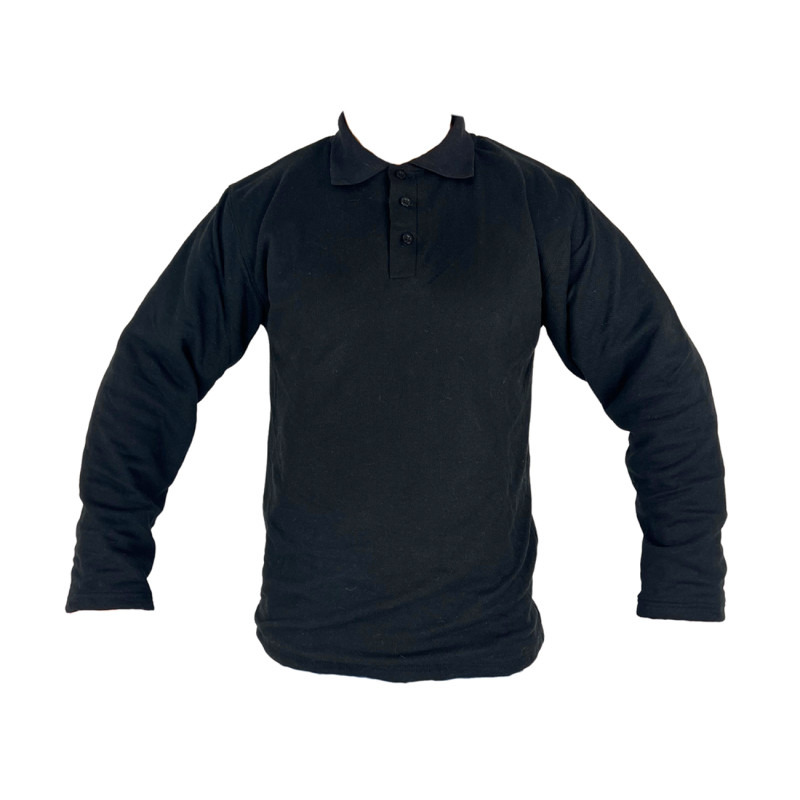 Polo Manche longue anti-coupure (noir, S, broderie avant)