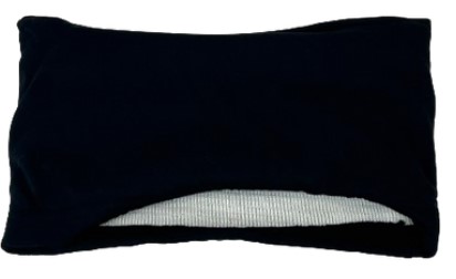 Tour de cou anti-couteau (noir, broderie avant)