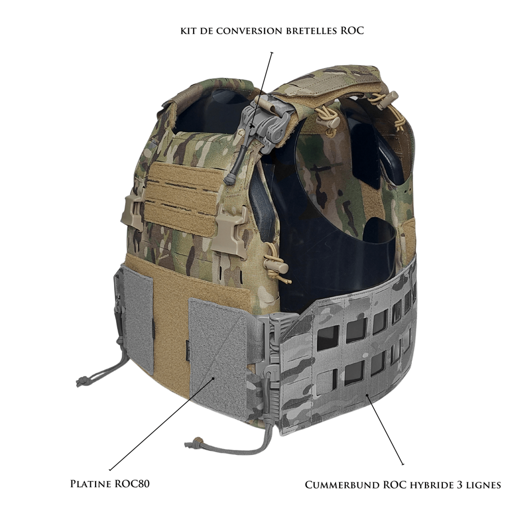 Cummerbund ROC hybride 3 lignes avec utilisation obligatoire de sa Platine ROC80