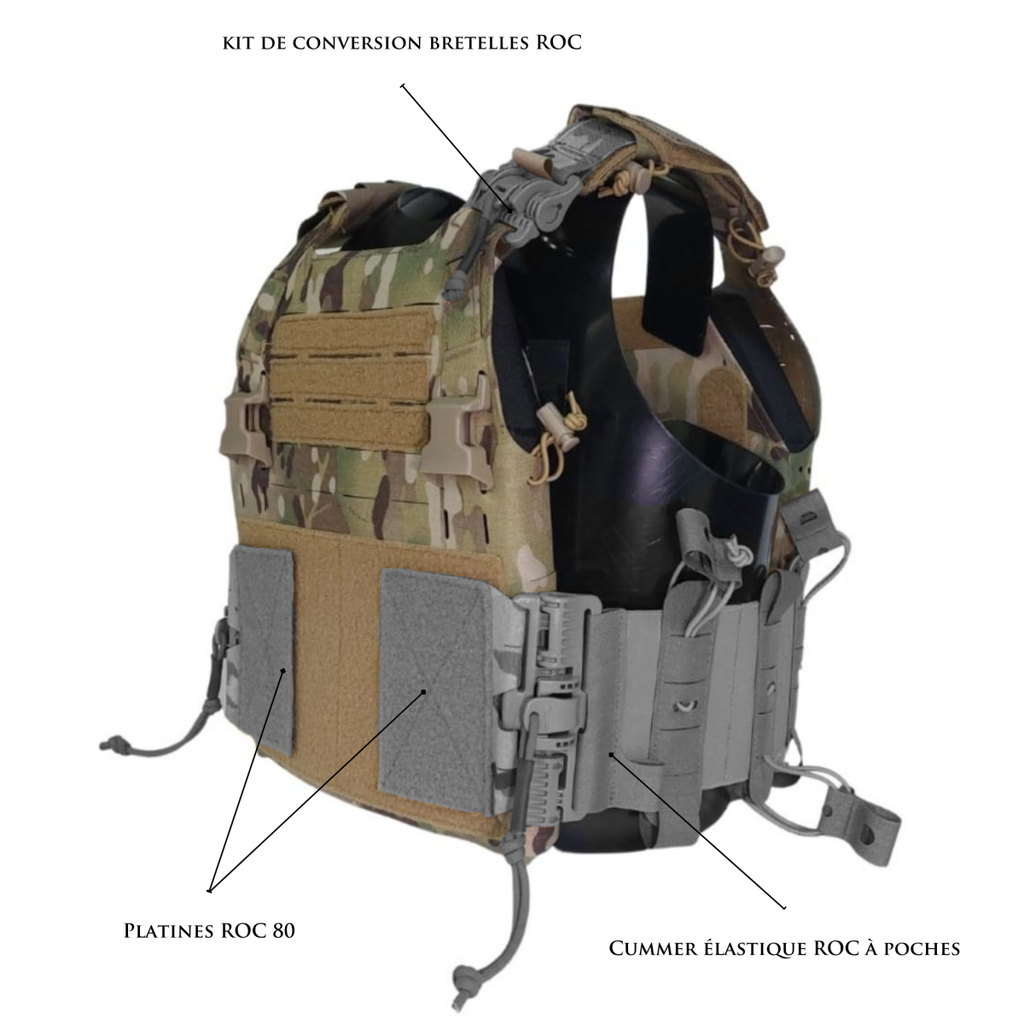 Cummer élastique ROC à poches avec utilisation obligatoire de sa Platine ROC80