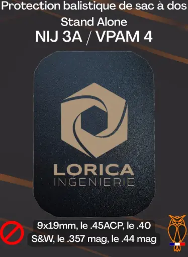 Protection balistique de sac à dos Stand Alone- NIJ3A-VPAM4 - LORICA